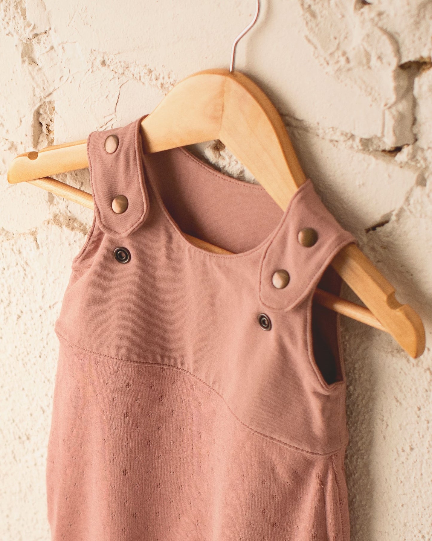 Grow-with-me Jumpsuit. Textured Mauve