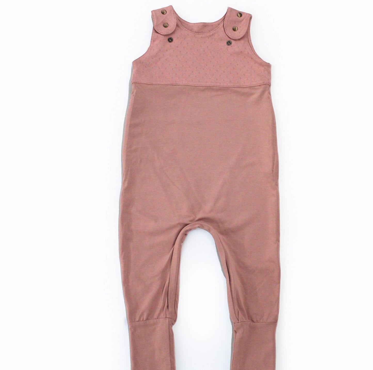 Grow-with-me Jumpsuit. Solid mauve