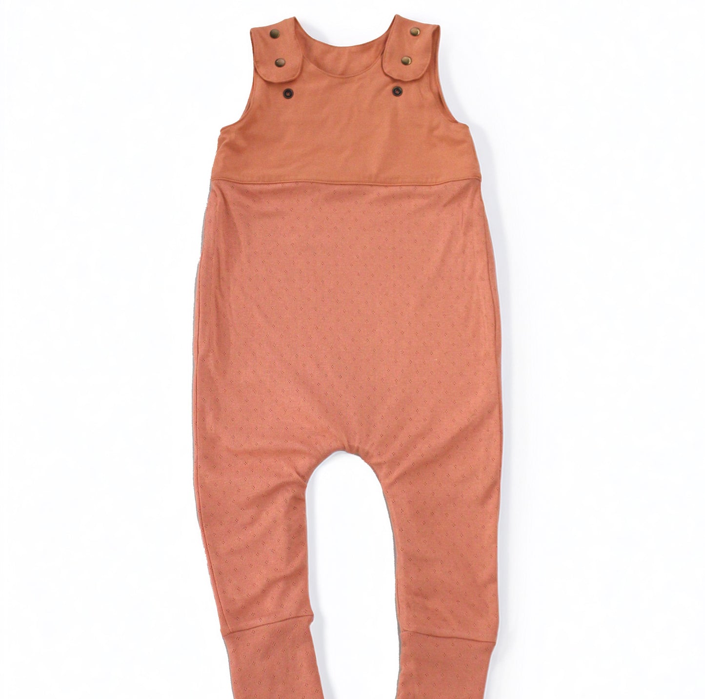 Grow-with-me Jumpsuit. Textured Coral