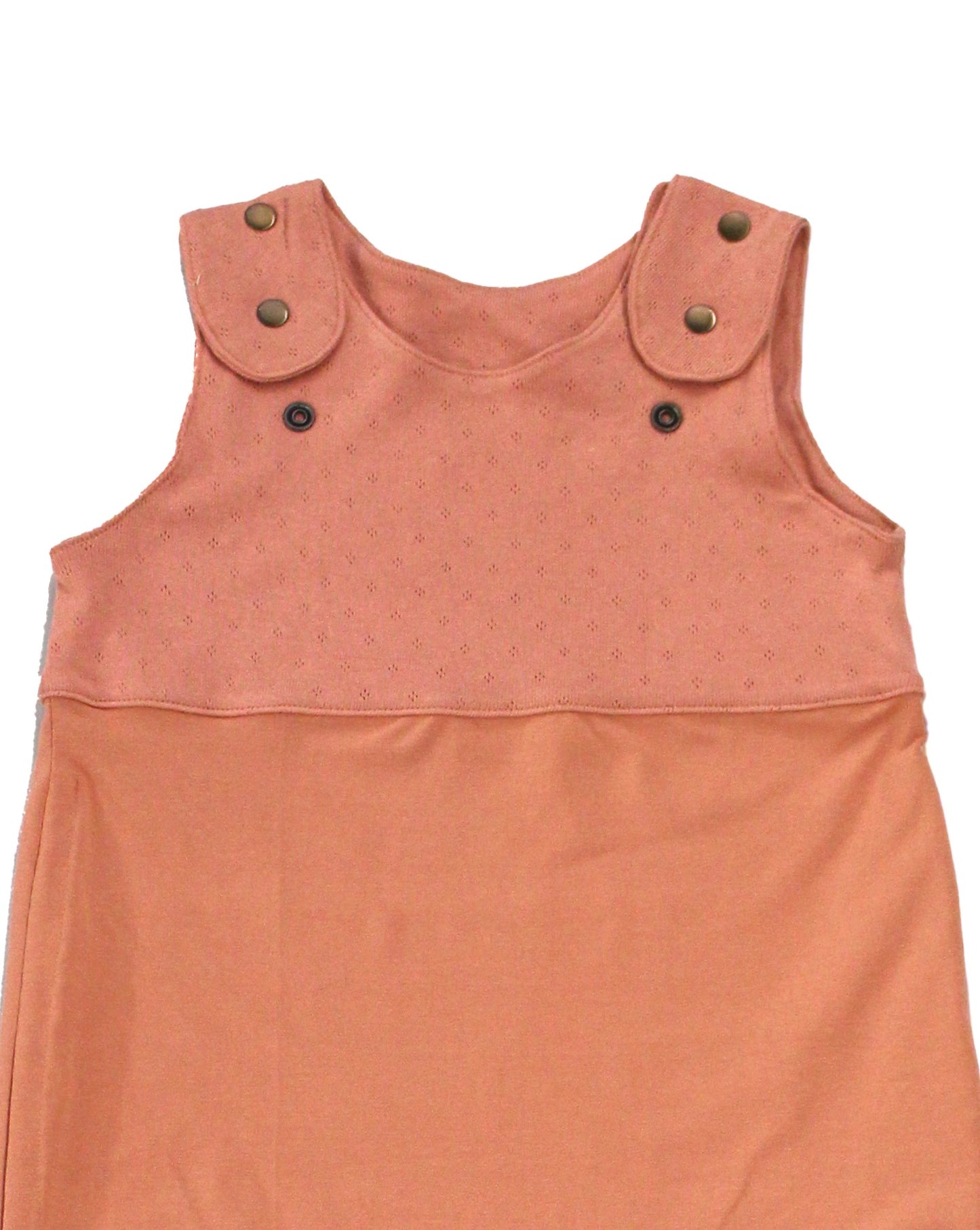 Grow-with-me Jumpsuit. Solid Coral