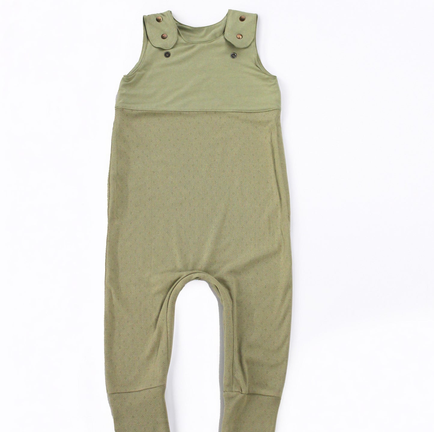 Grow-with-me Jumpsuit. Textured Green