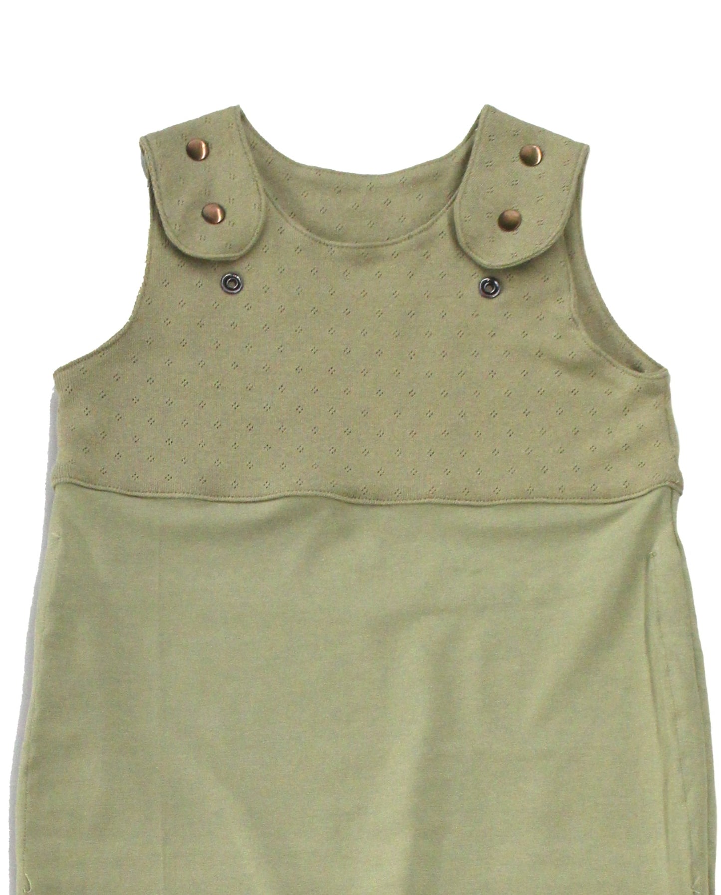 Grow-with-me Jumpsuit. Solid Green