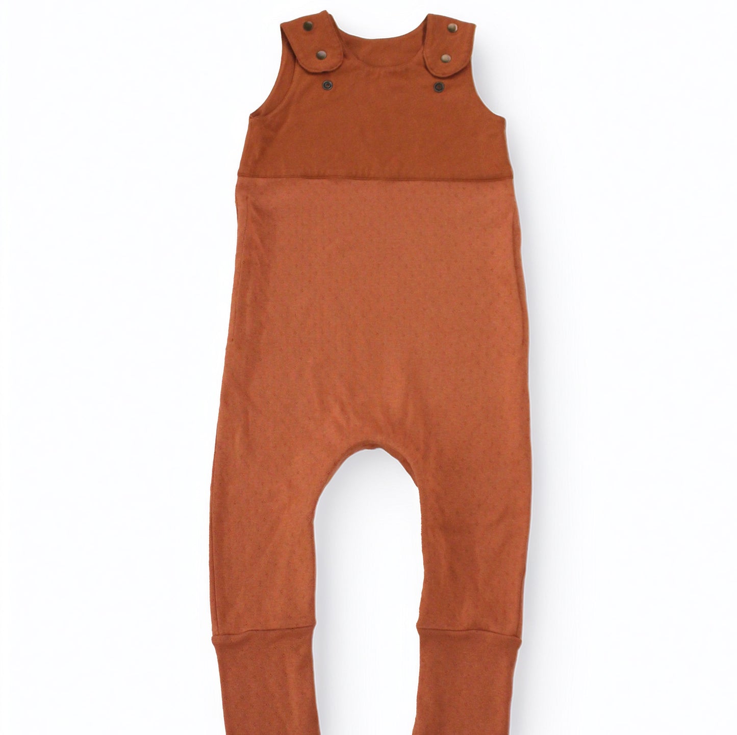 Grow-with-me Jumpsuit. Textured Terracotta
