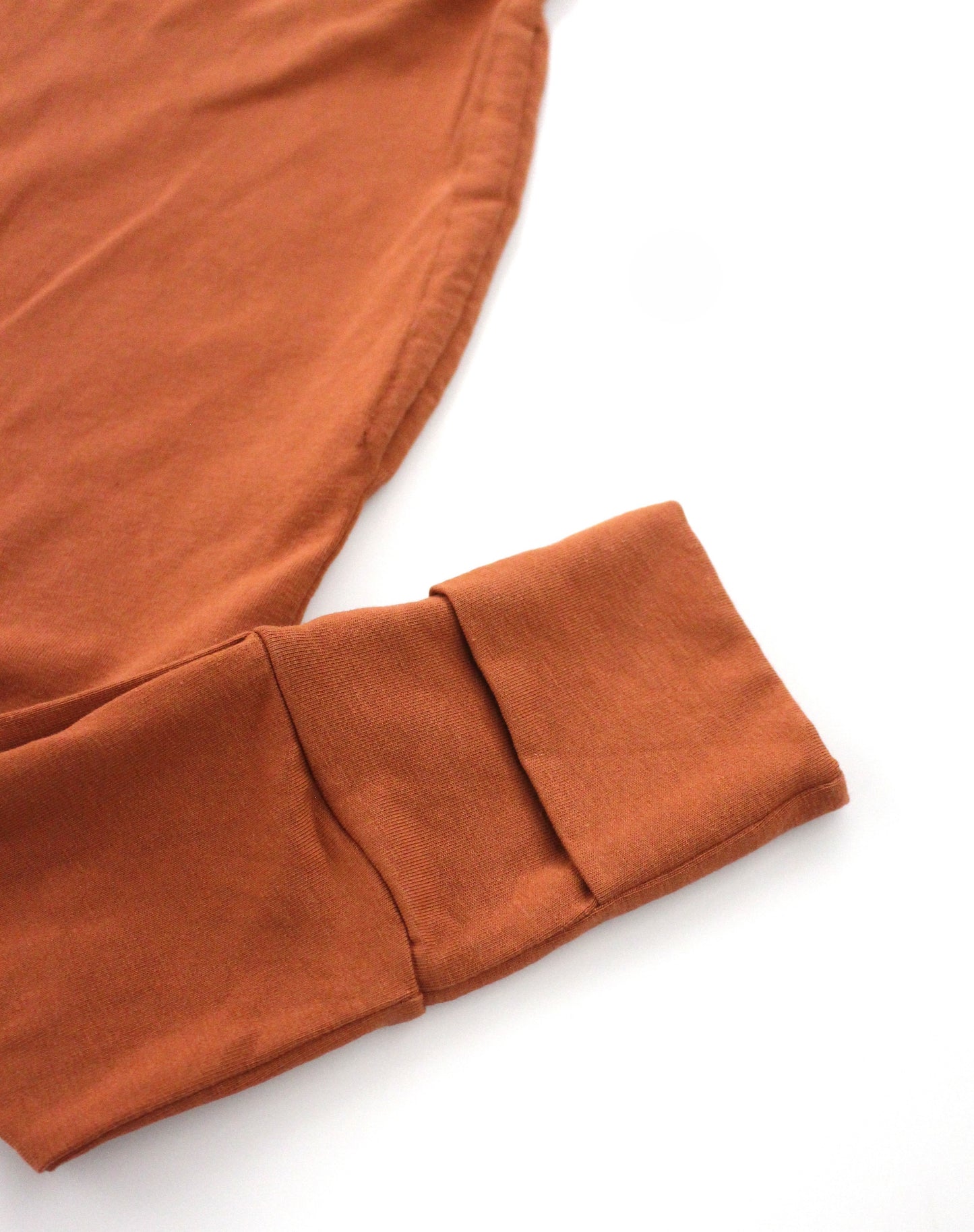 Grow-with-me Jumpsuit. Solid Terracotta