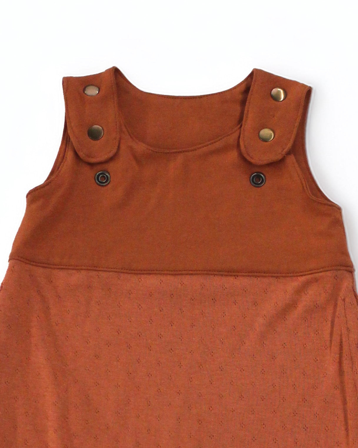 Grow-with-me Jumpsuit. Textured Terracotta
