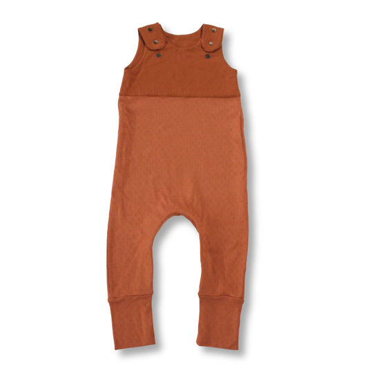 Grow-with-me Jumpsuit. Textured Terracotta