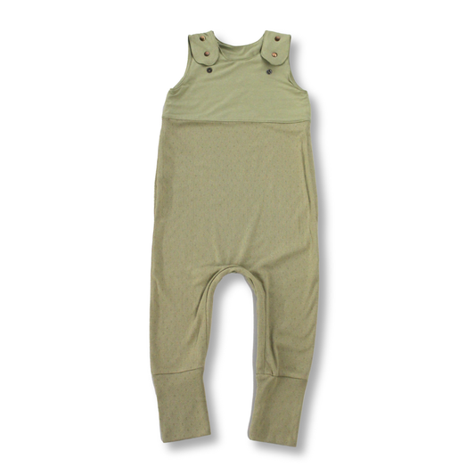 Grow-with-me Jumpsuit. Textured Green