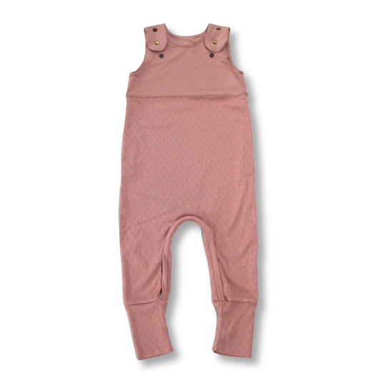Grow-with-me Jumpsuit. Textured Mauve