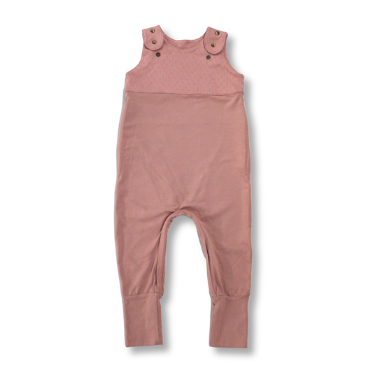 Grow-with-me Jumpsuit. Solid mauve