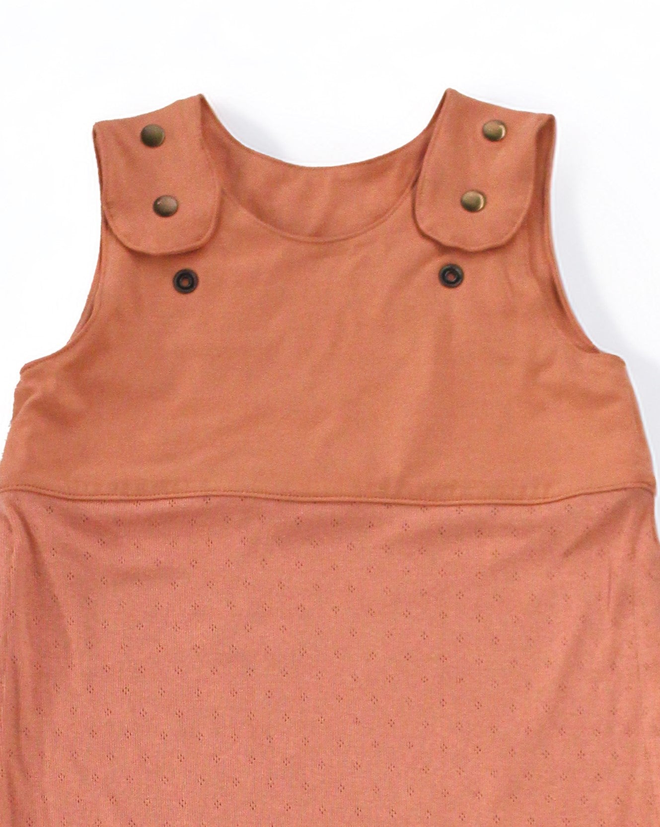 Grow-with-me Jumpsuit. Textured Coral